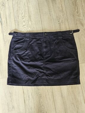 Athleta Navy Blue Mini Skirt Adjustable Waist Women's 14